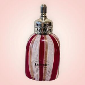 Vtg Murano Glass Perfume Bottle Vetreria Artistica Collectible Red White Murano‎